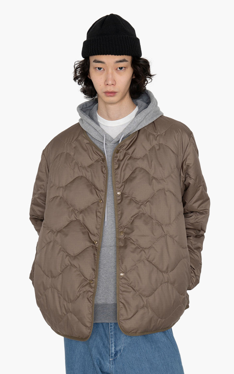 Nanamica Reversible Down Cardigan Khaki Beige