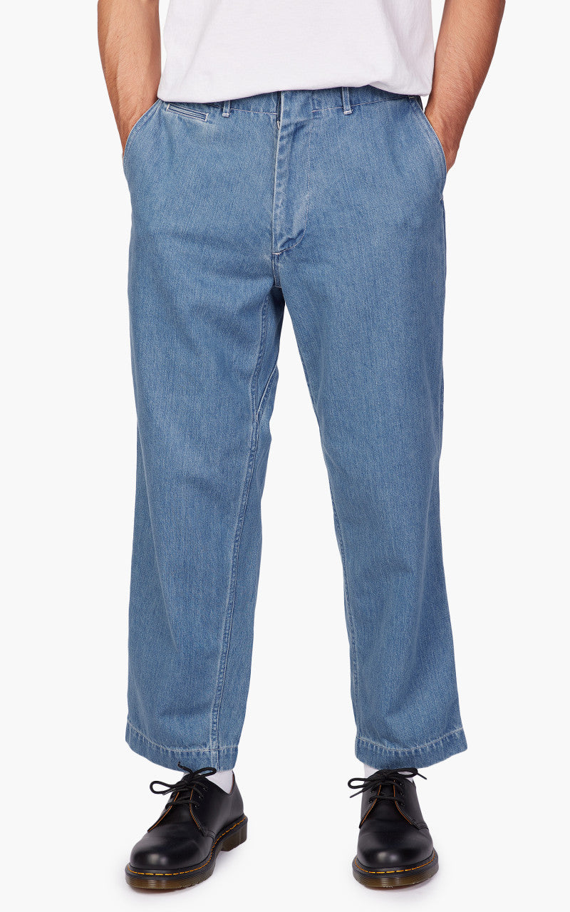 Nanamica Wide Denim Pants Indigo Bleach