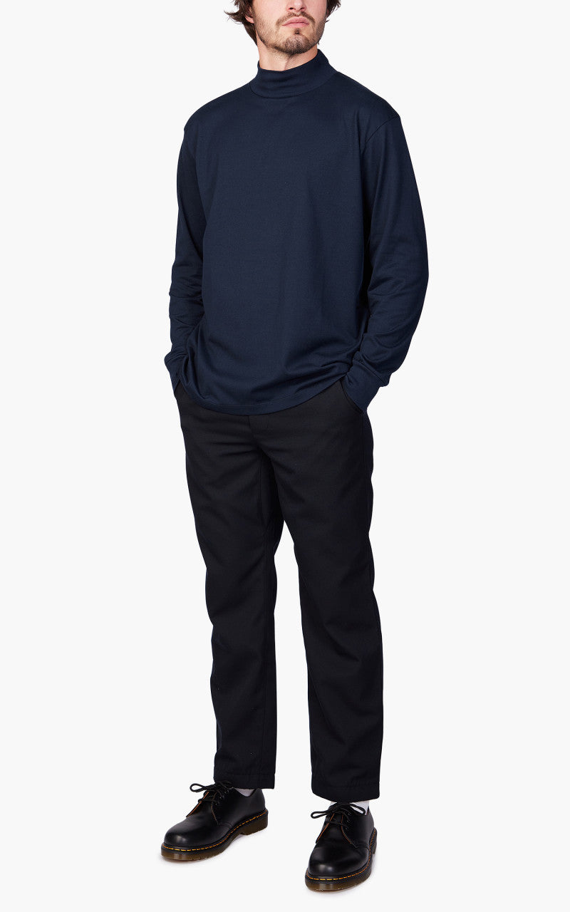 Nanamica Mock Neck L/S Tee Navy