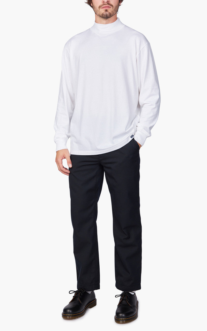 Nanamica Mock Neck L/S Tee White