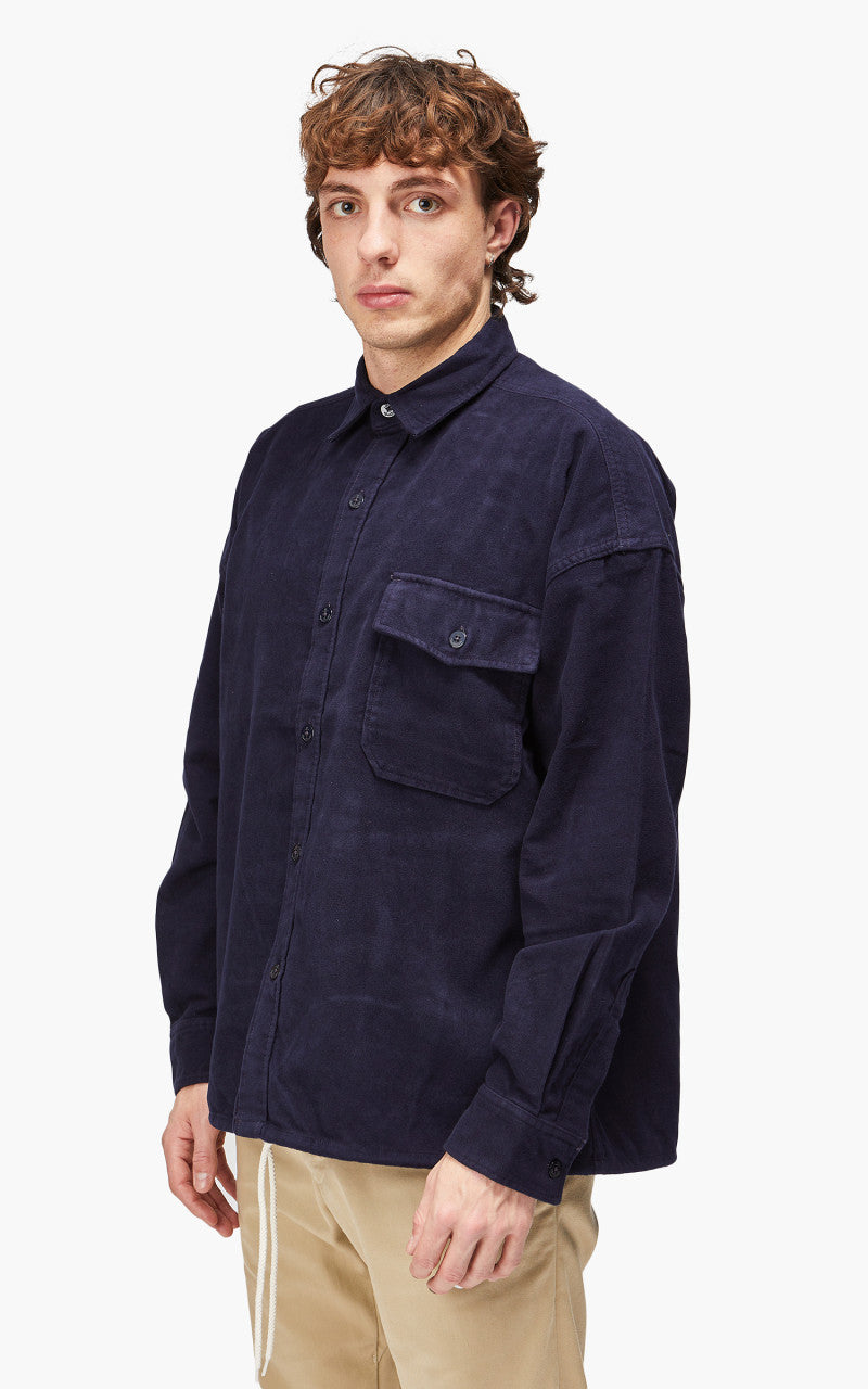 Nanamica Flannel CPO Shirt Jacket Navy