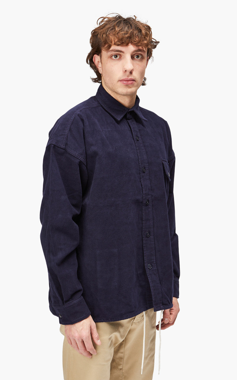 Nanamica Flannel CPO Shirt Jacket Navy