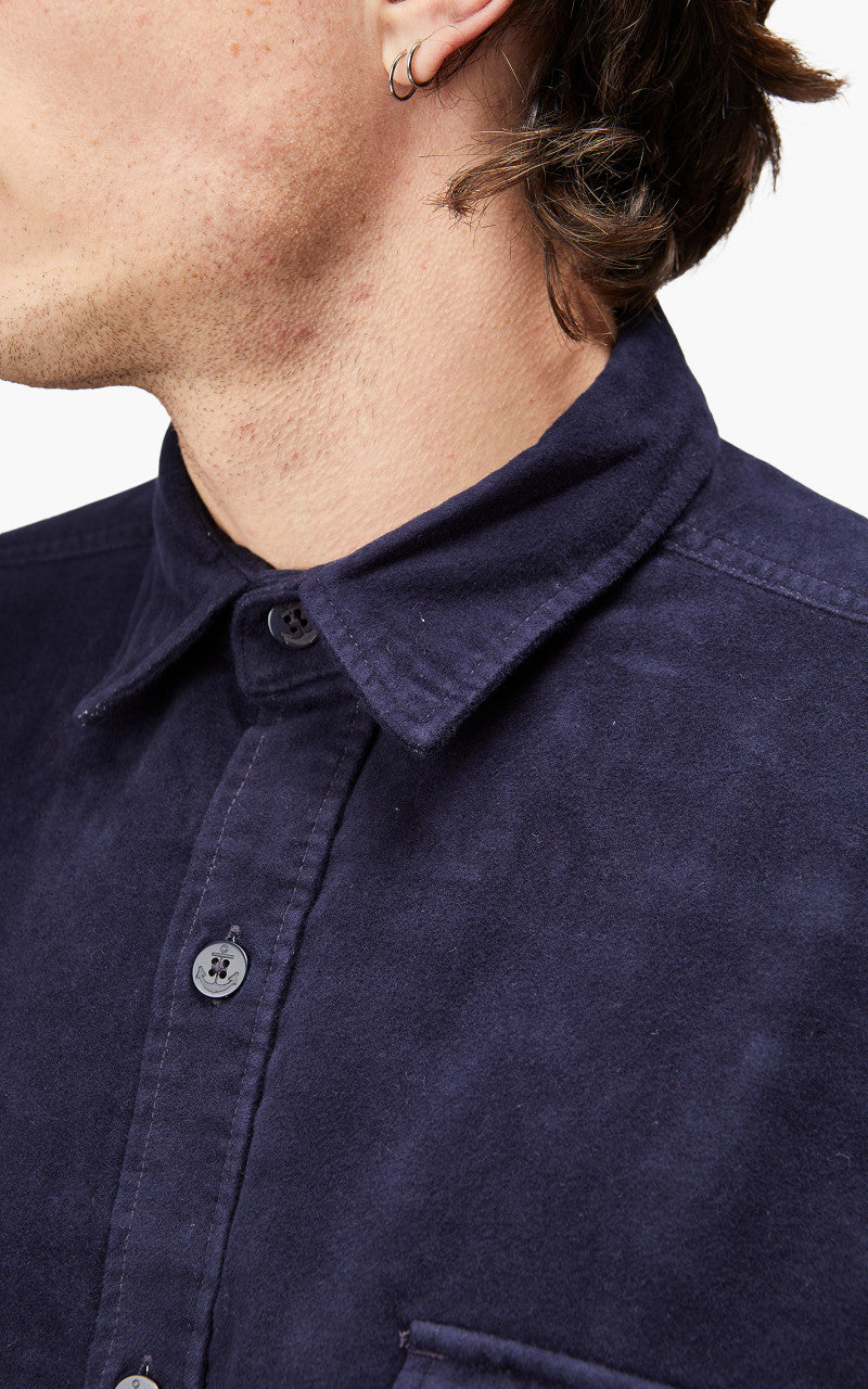 Nanamica Flannel CPO Shirt Jacket Navy