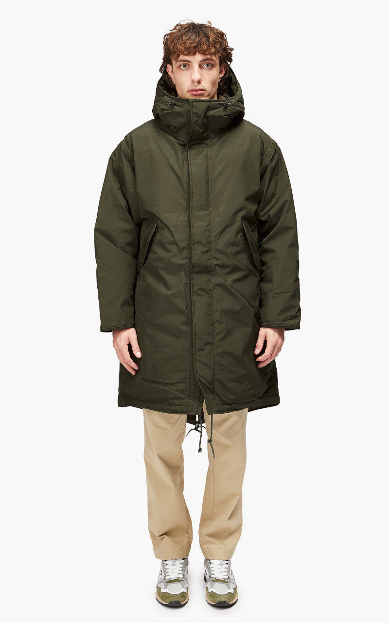 Nanamica GORE-TEX Long Down Coat Khaki Green