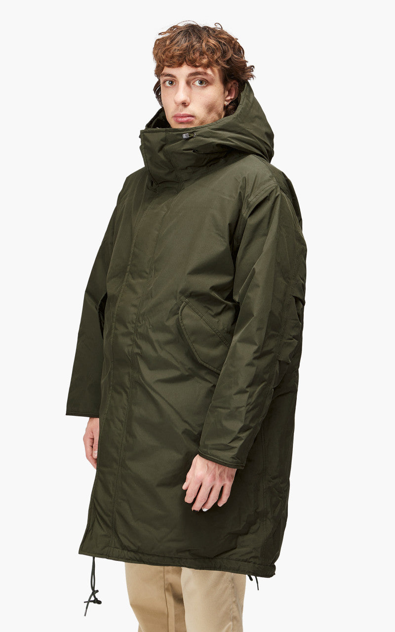 Nanamica GORE-TEX Long Down Coat Khaki Green