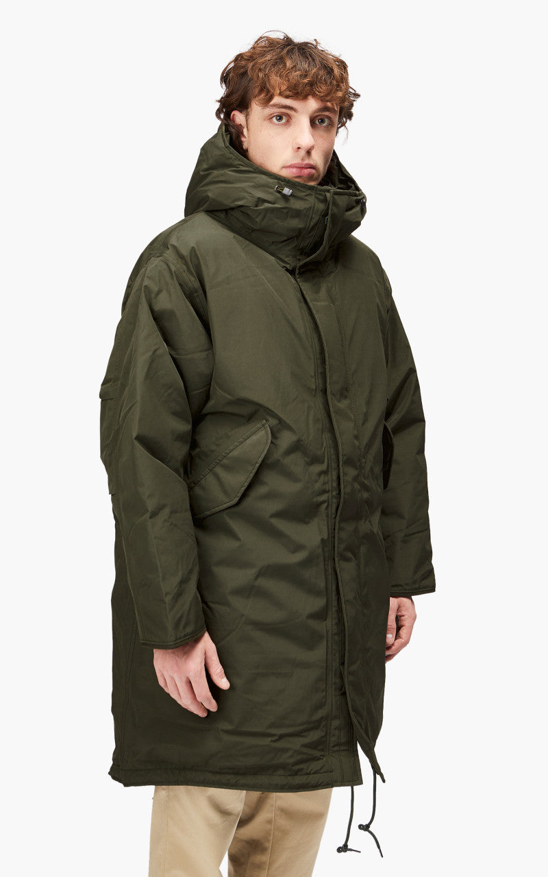 Nanamica GORE-TEX Long Down Coat Khaki Green