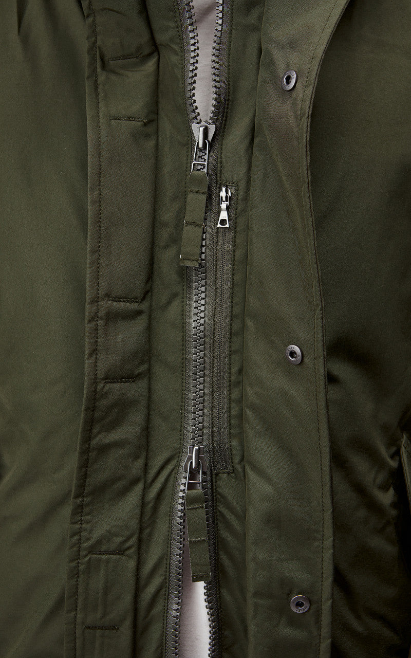 Nanamica GORE-TEX Long Down Coat Khaki Green