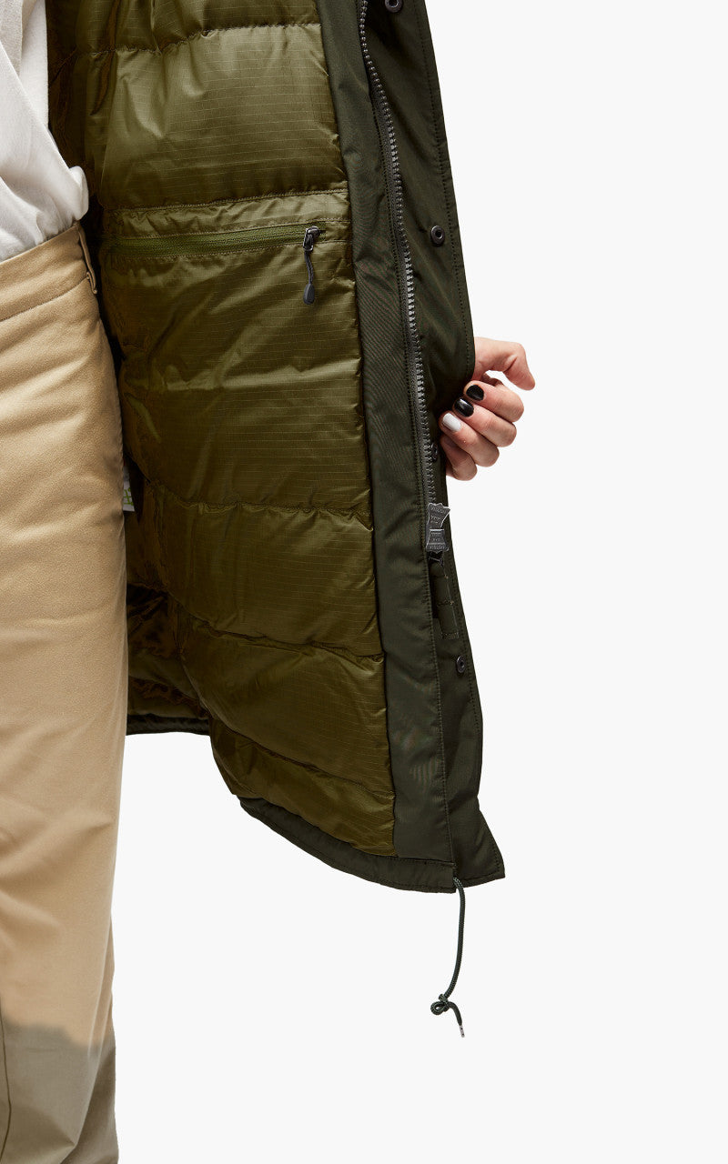 Nanamica GORE-TEX Long Down Coat Khaki Green
