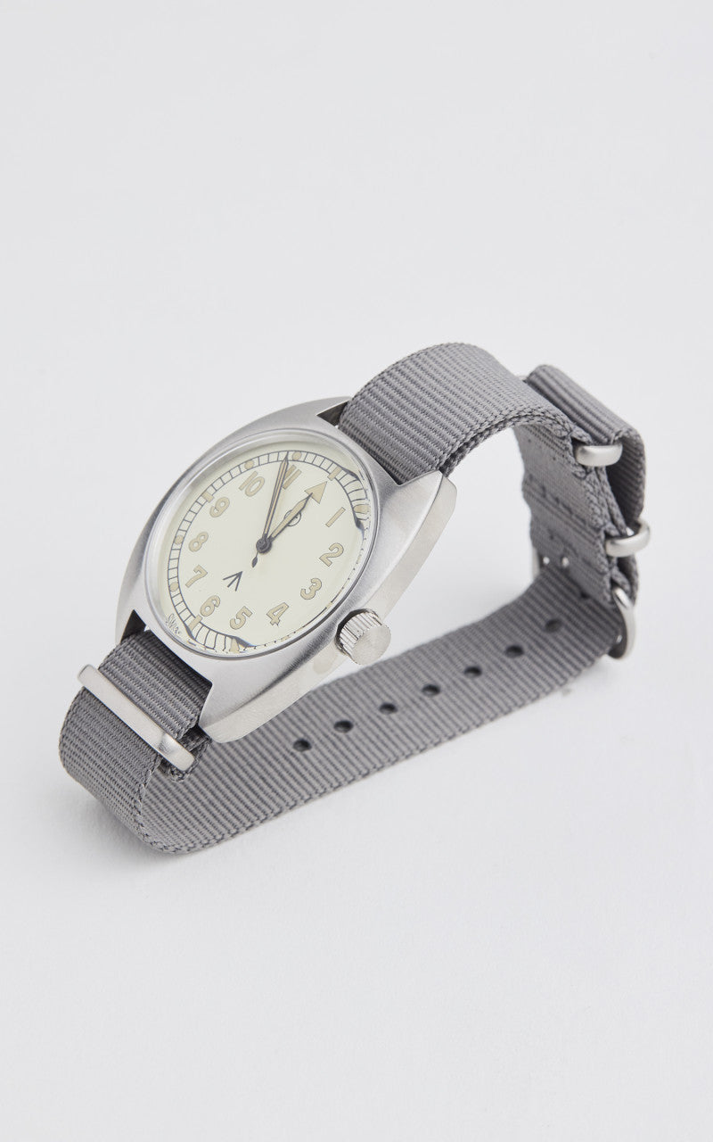 Naval Watch Company MIL-02C Naval Military Watch White Dial Grey