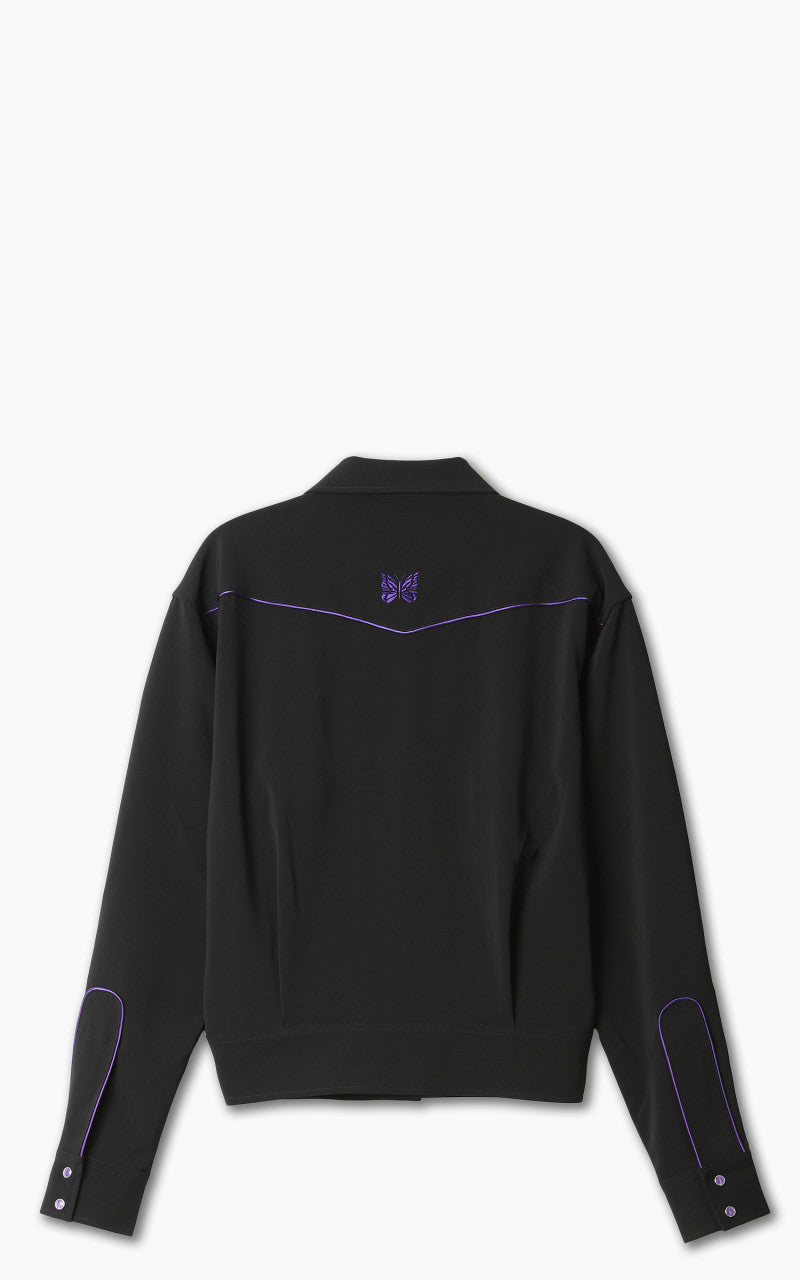 Needles Piping Cowboy Jacket Pe/Pu Double Cloth Black