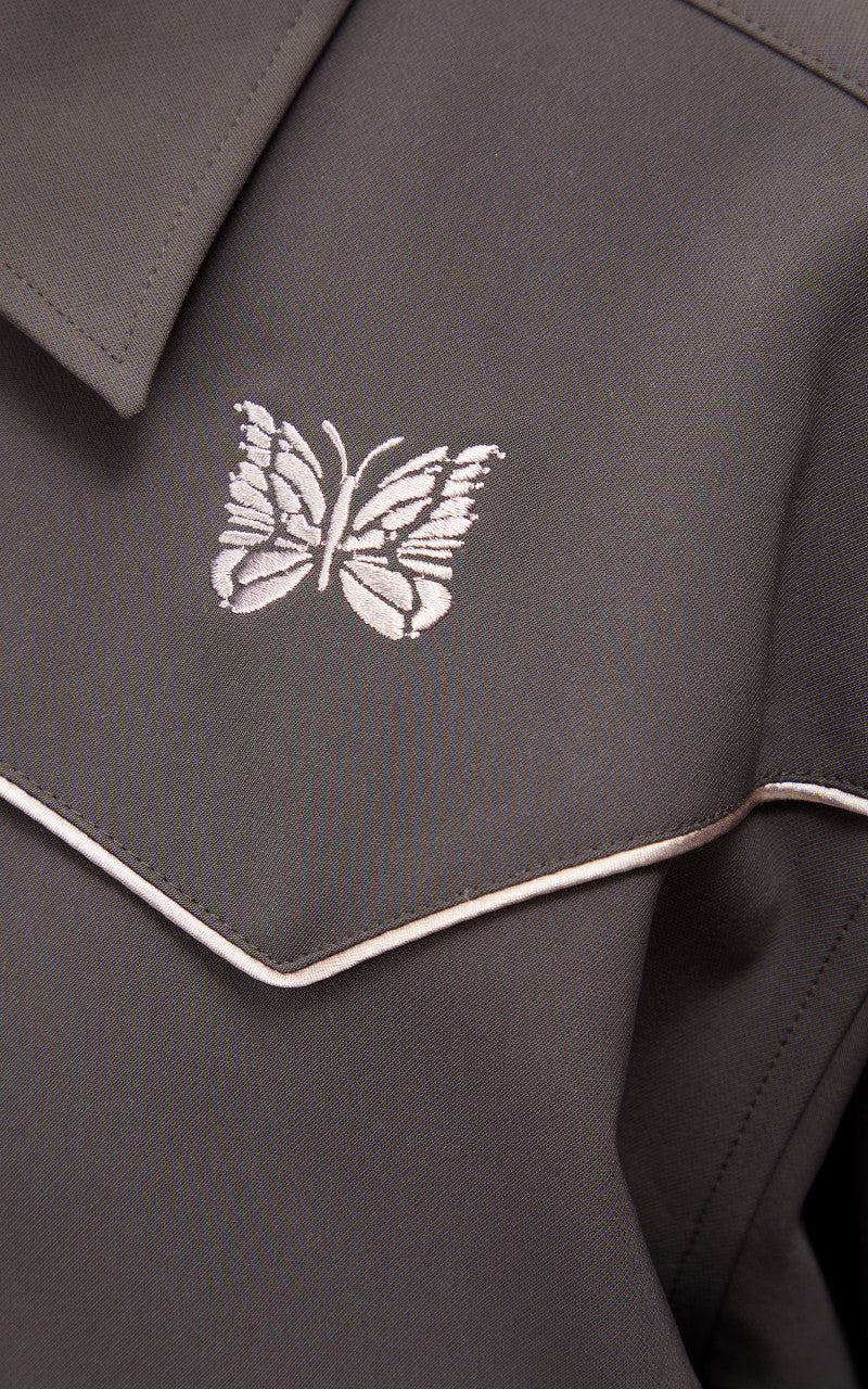 Needles Piping Cowboy Jacket Pe/Pu Double Cloth Charcoal