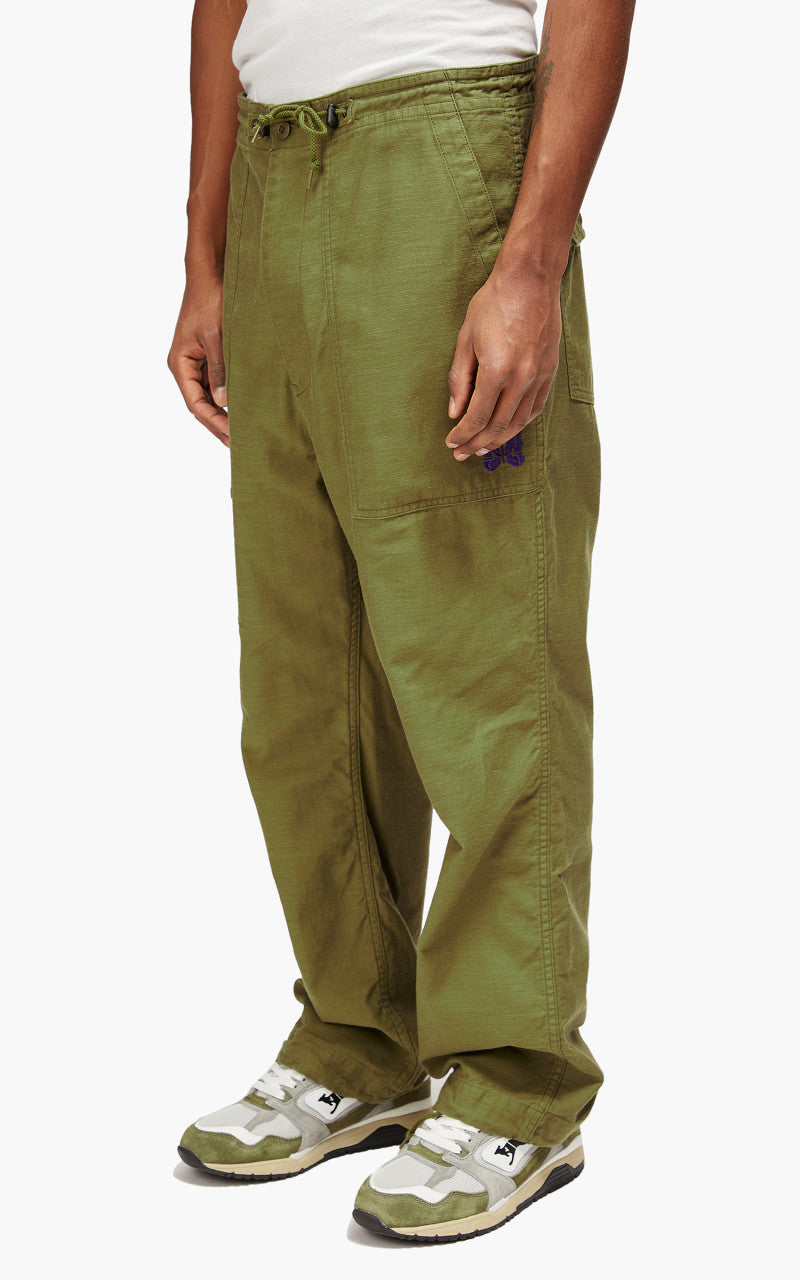Needles String Fatigue Pant Back Sateen Olive