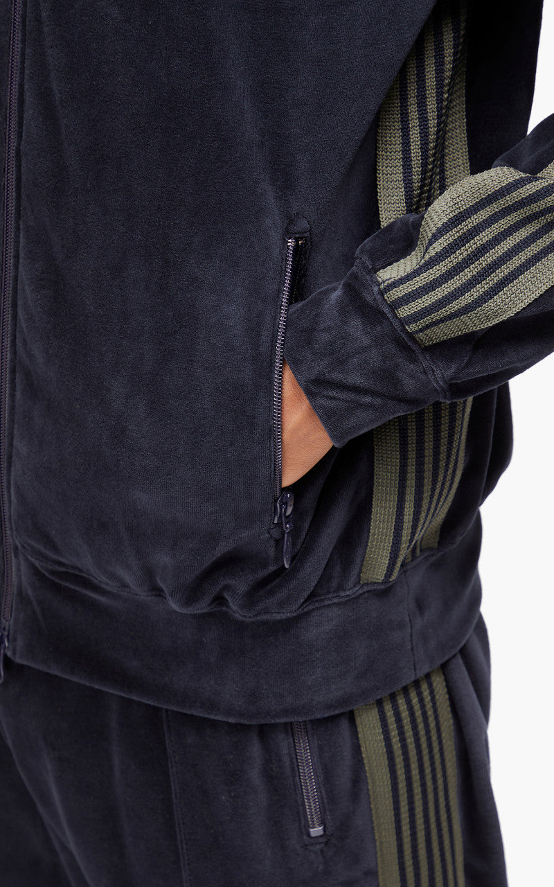 Needles R.C. Track Jacket C/Pe Velour Navy