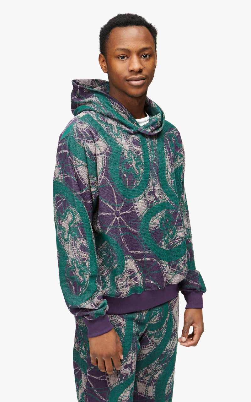 Needles Classic Hoodie Papillon Pile Jacquard Purple