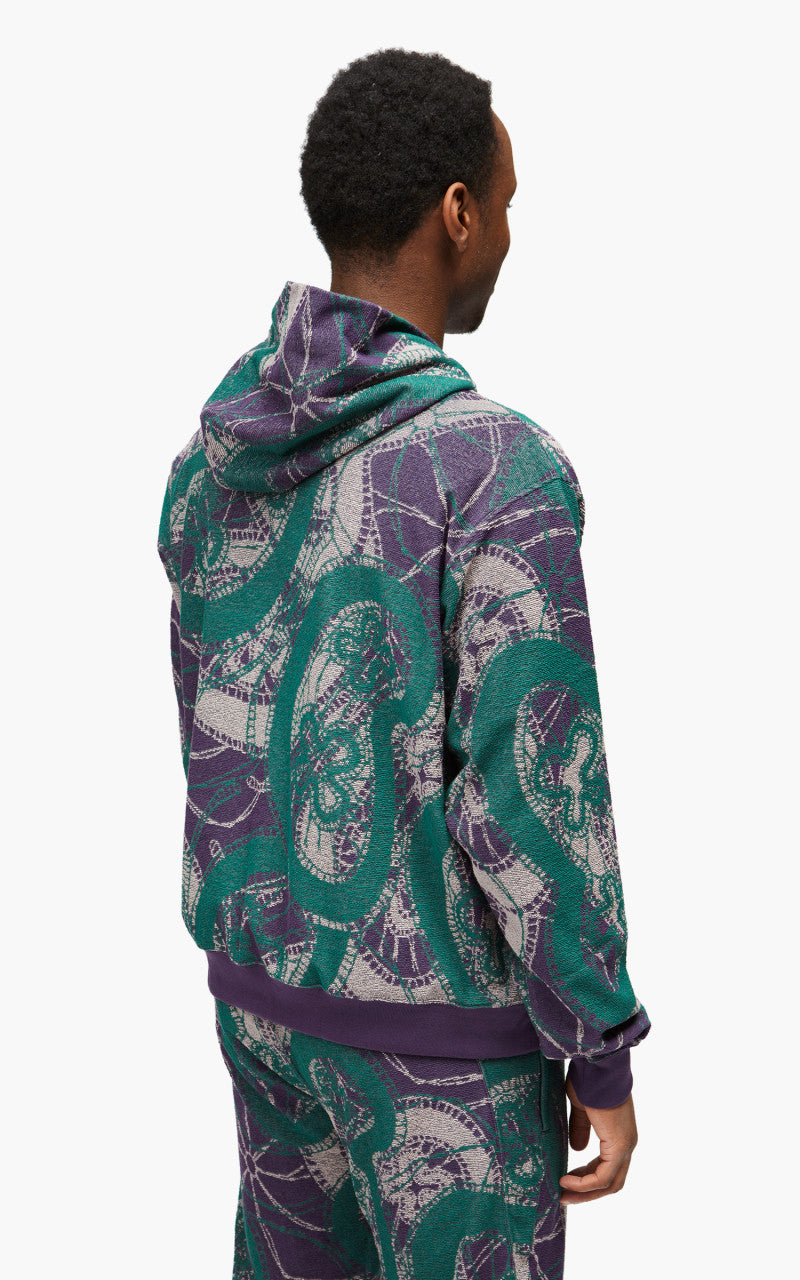 Needles Classic Hoodie Papillon Pile Jacquard Purple