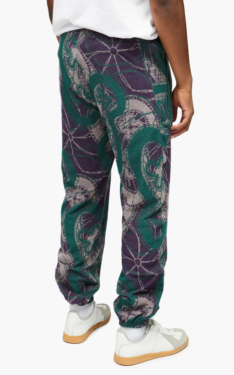 Needles Zipped Sweat Pant Papillon Pile Jacquard Purple