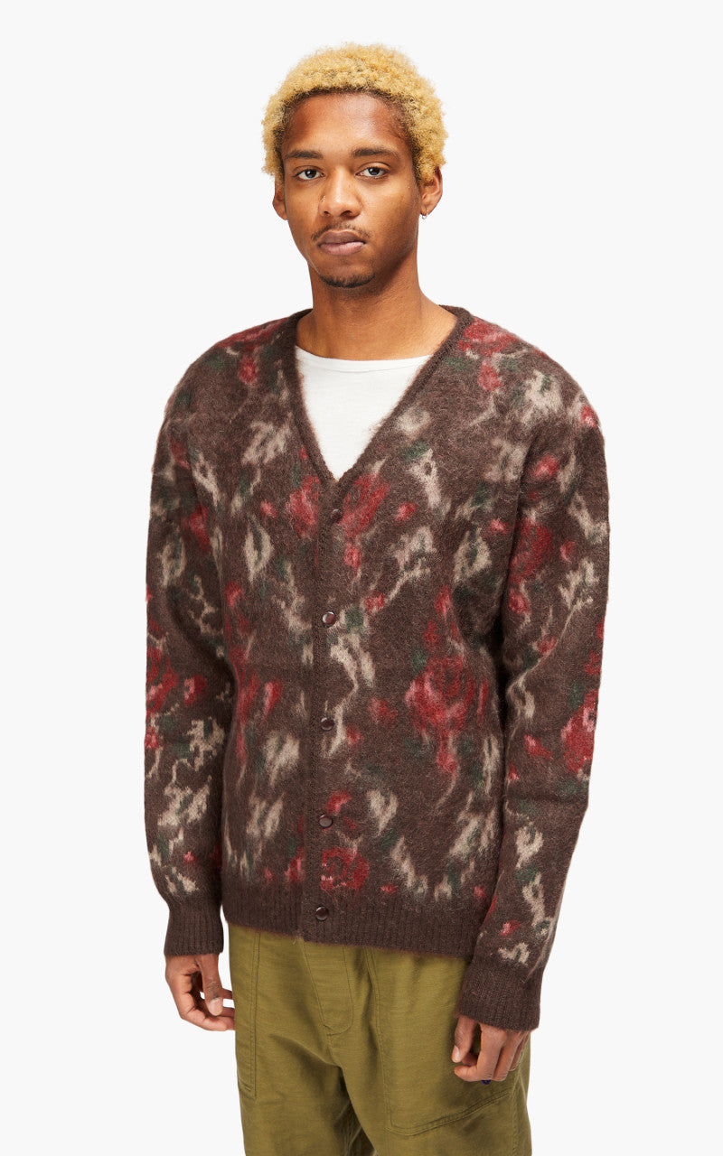 Needles Mohair Cardigan Rose Dark Brown