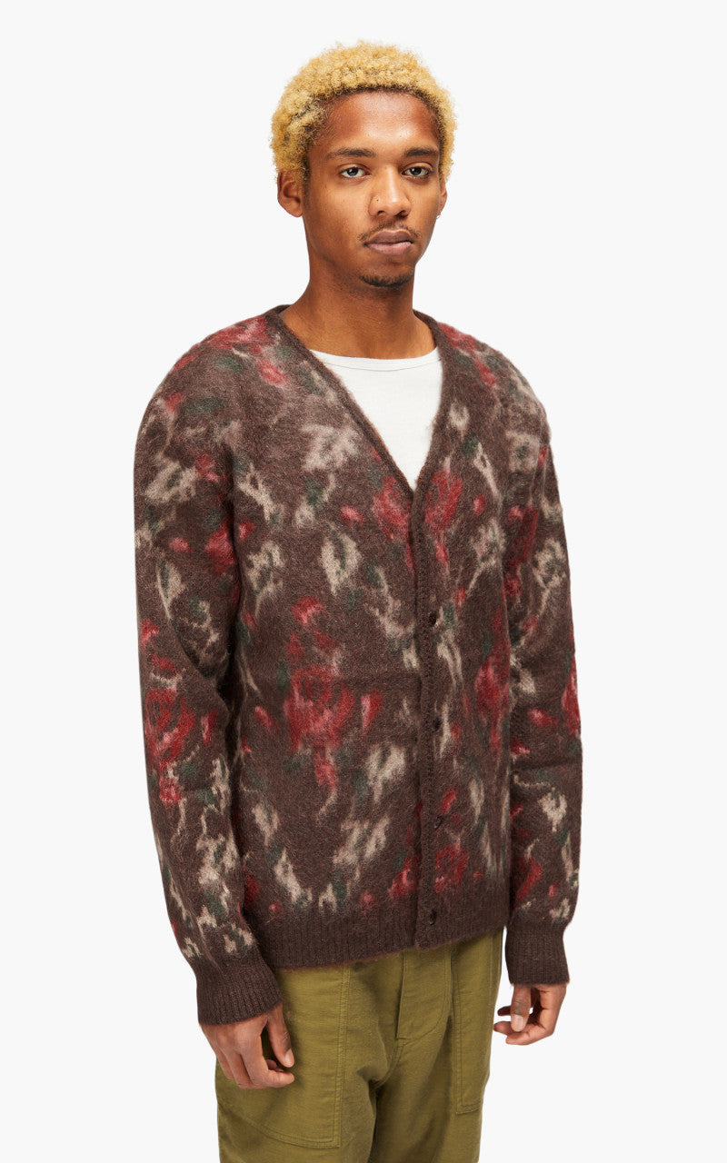 Needles Mohair Cardigan Rose Dark Brown