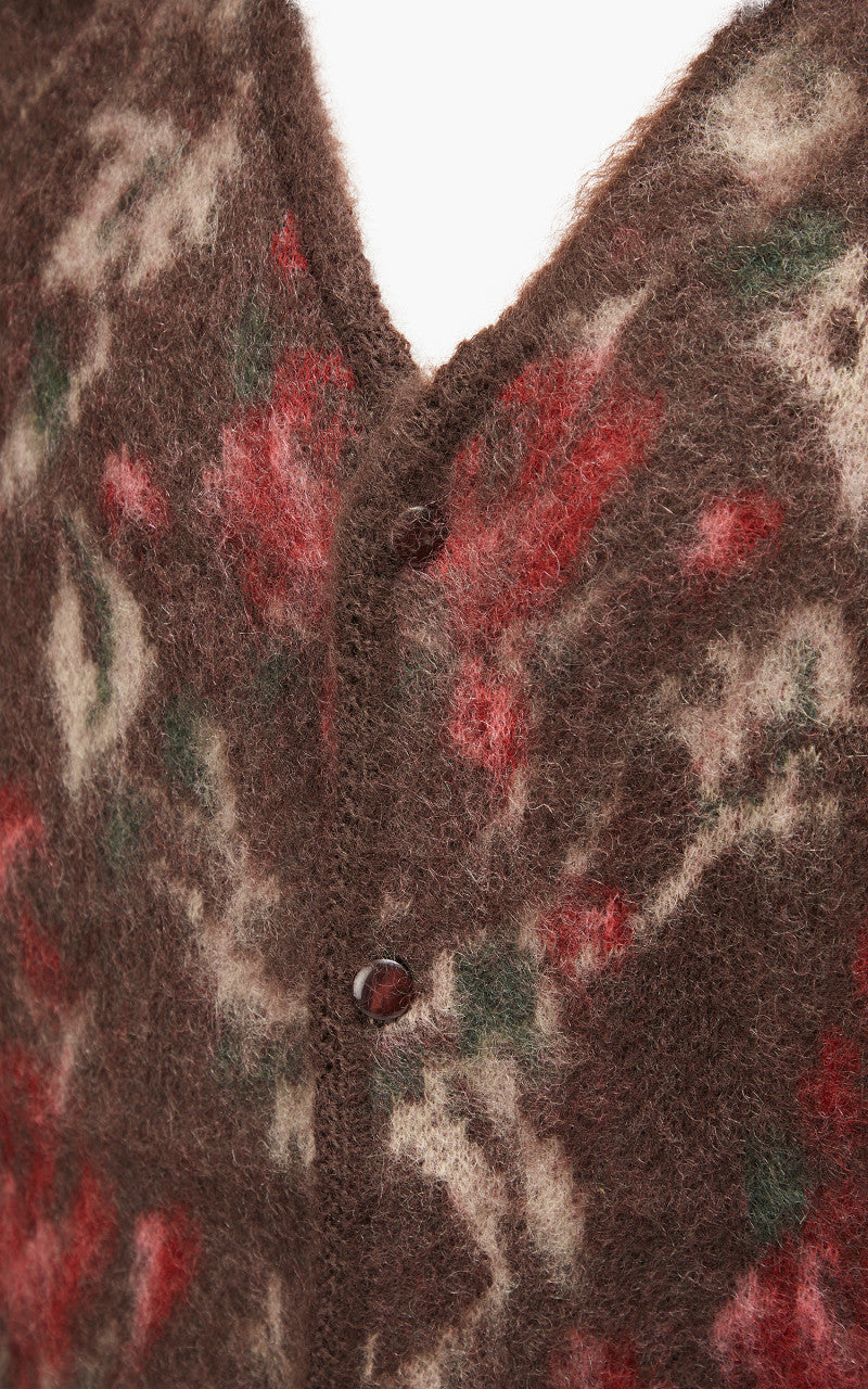 Needles Mohair Cardigan Rose Dark Brown
