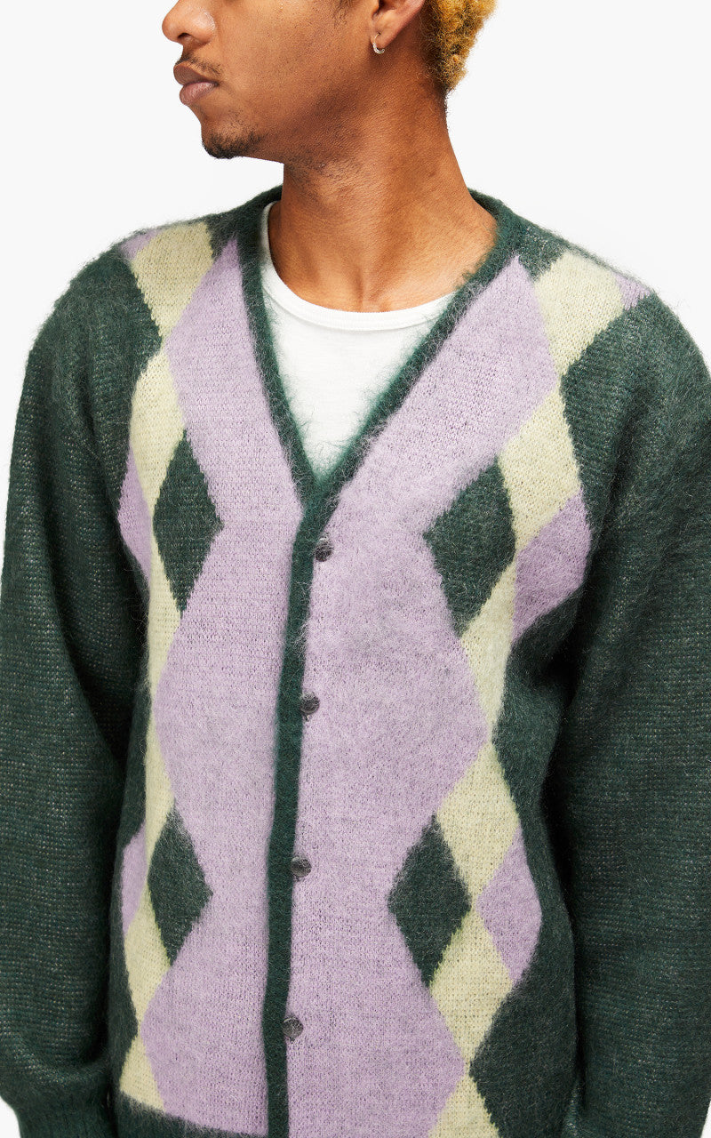 Needles Mohair Cardigan Diamond Green