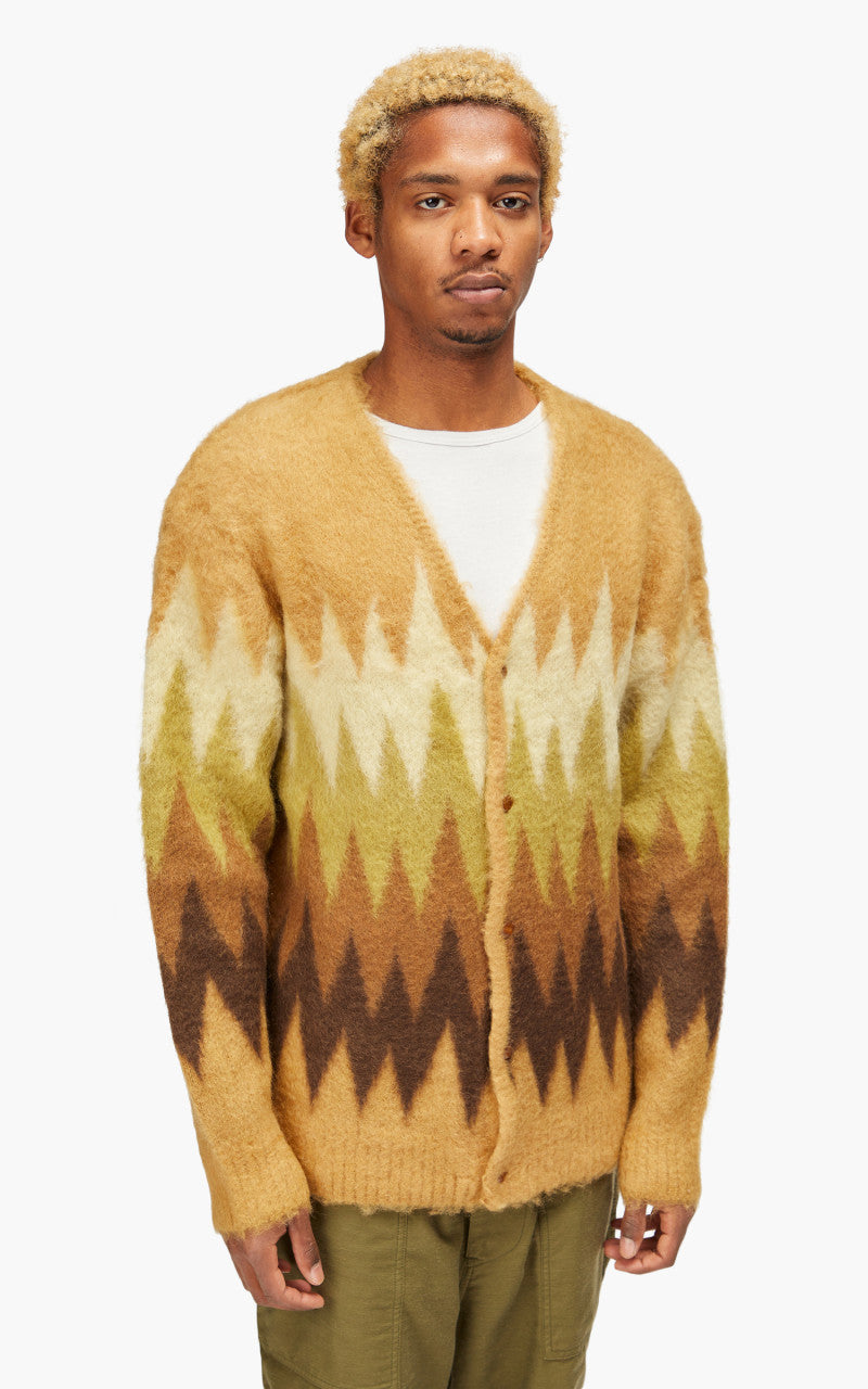 Needles Mohair Cardigan Zigzag Taupe