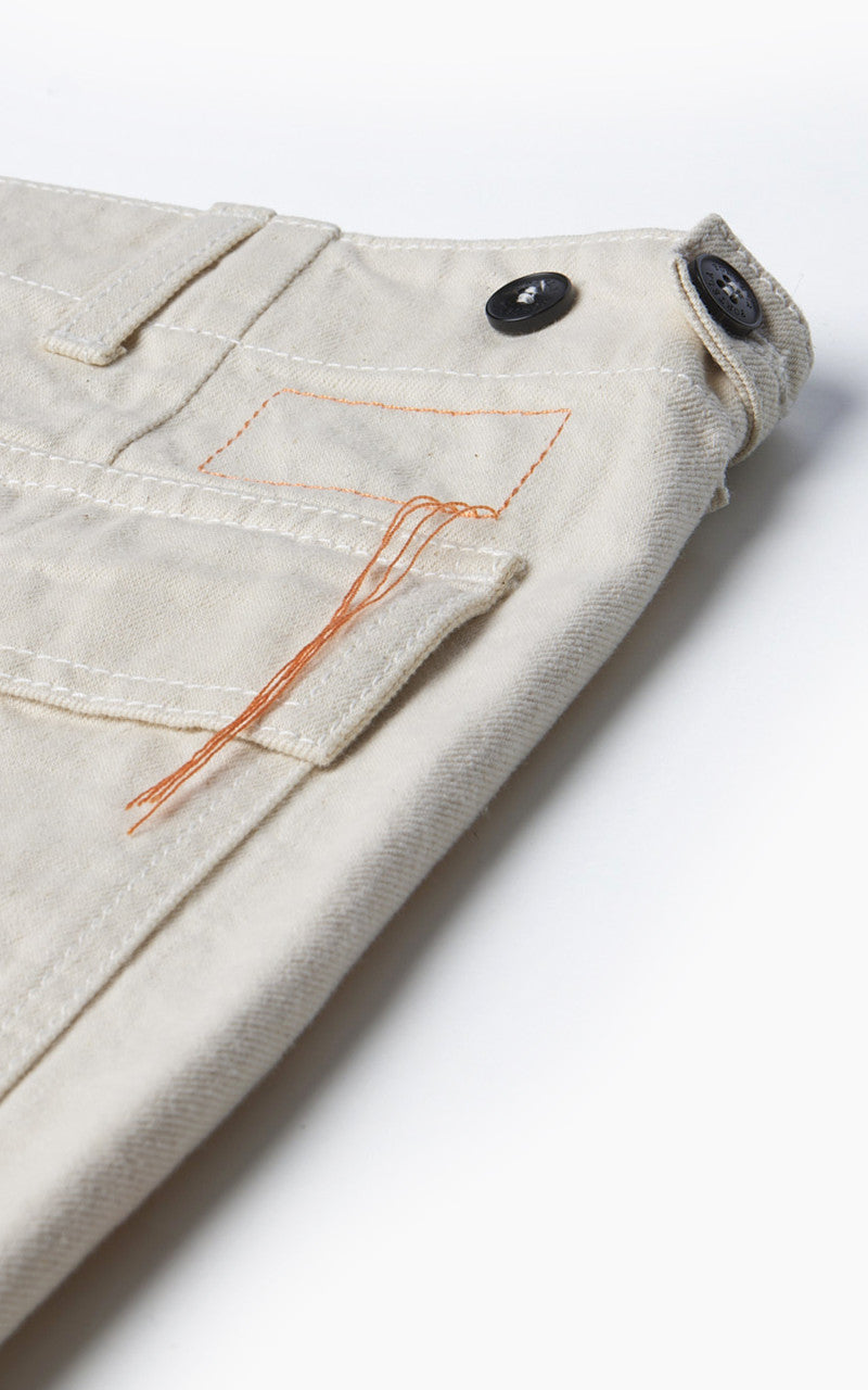 Fortela New Fatigue Pants Selvedge Denim Off White 12.5oz