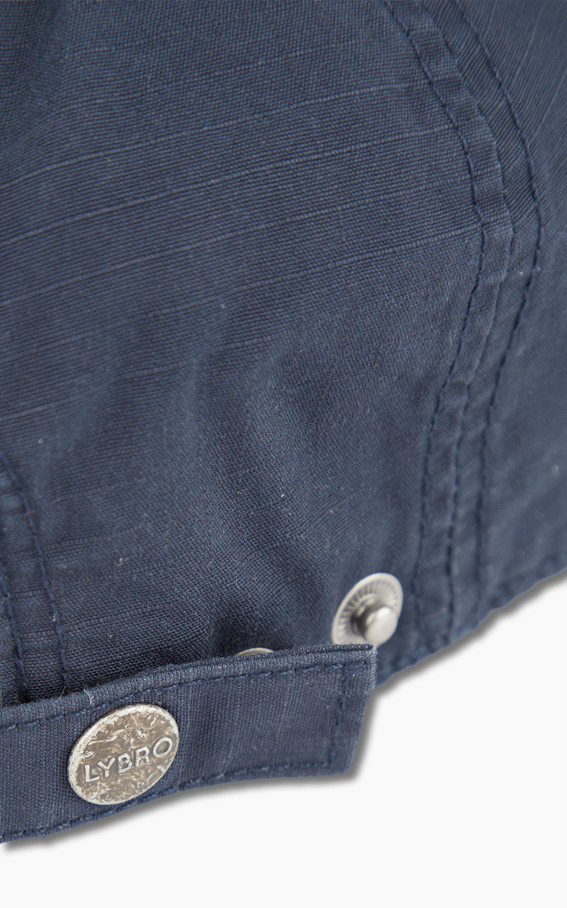 Nigel Cabourn Mechanics Cap Cotton Ripstop Black Navy