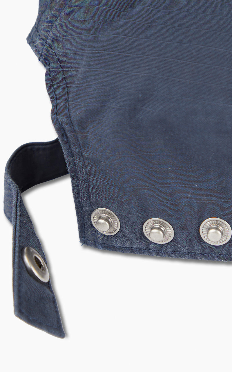 Nigel Cabourn Mechanics Cap Cotton Ripstop Black Navy