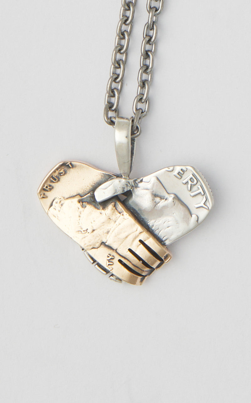 North Works N-663 Necklace 925 Silver Handshake