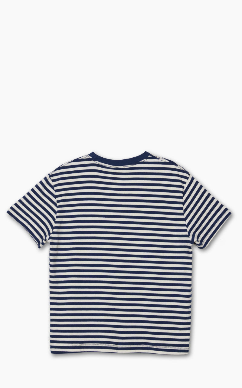 Nudie Jeans Leif Breton Stripe T-Shirt Offwhite/Blue