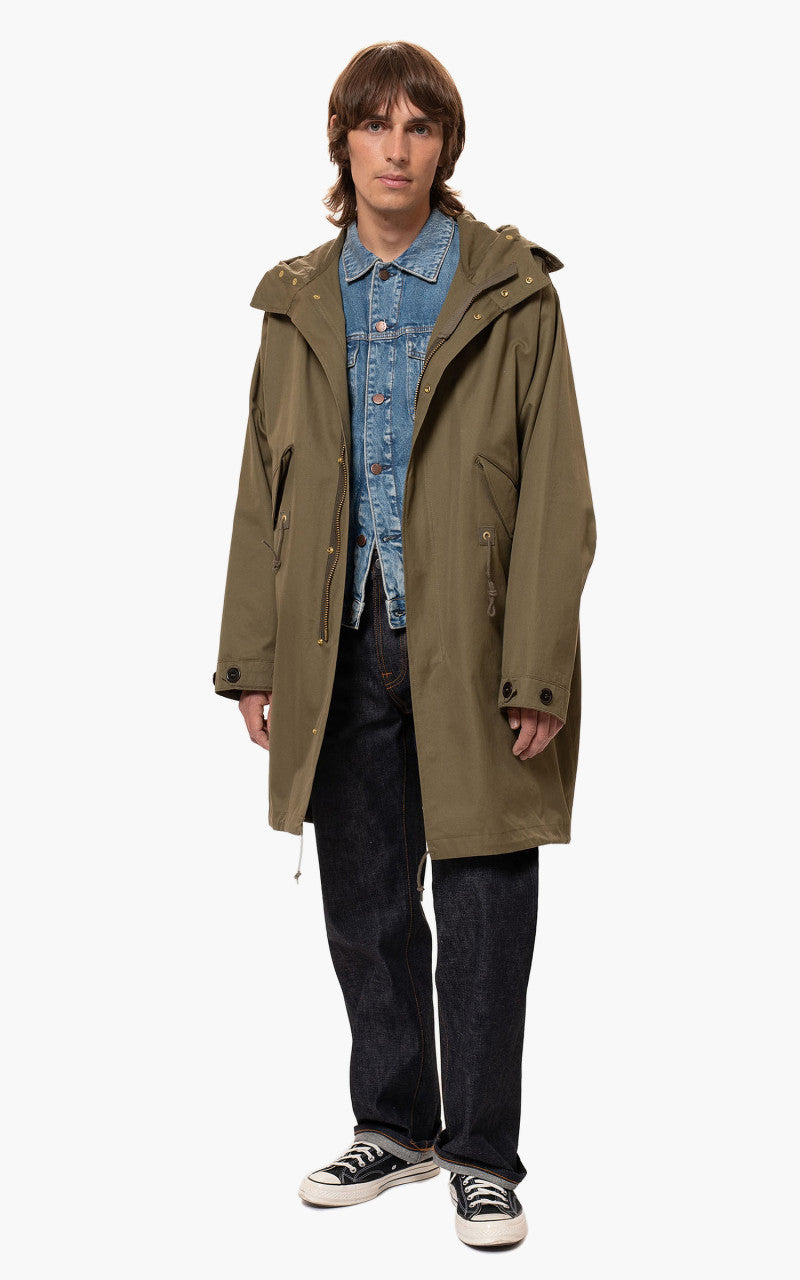 Nudie Jeans Christian Parka Faded Green
