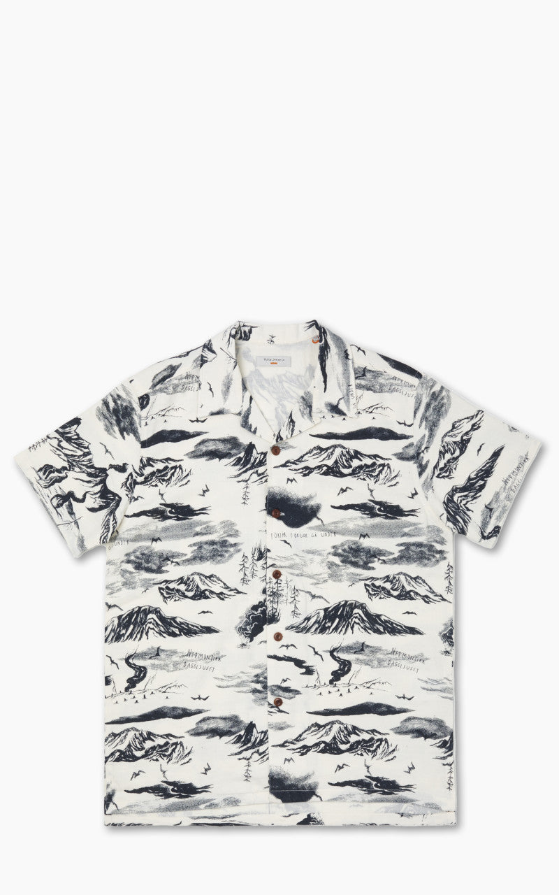 Nudie Jeans x Jeff Olsson Arvid Jeff Hawaii Shirt Ecru