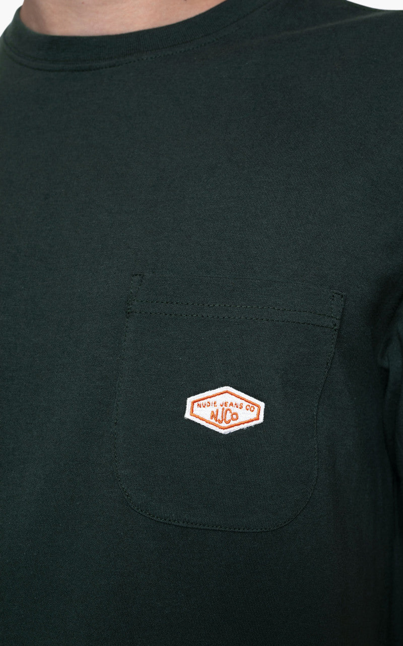 Nudie Jeans Leffe Pocket Tee Racing Green