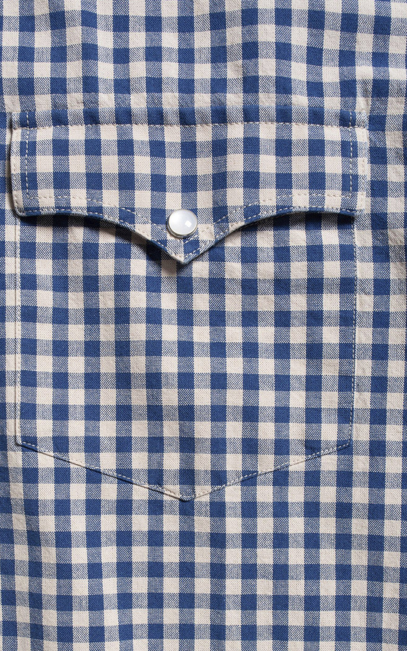 Nudie Jeans Sigge Gingham Cowboy Shirt Indigo