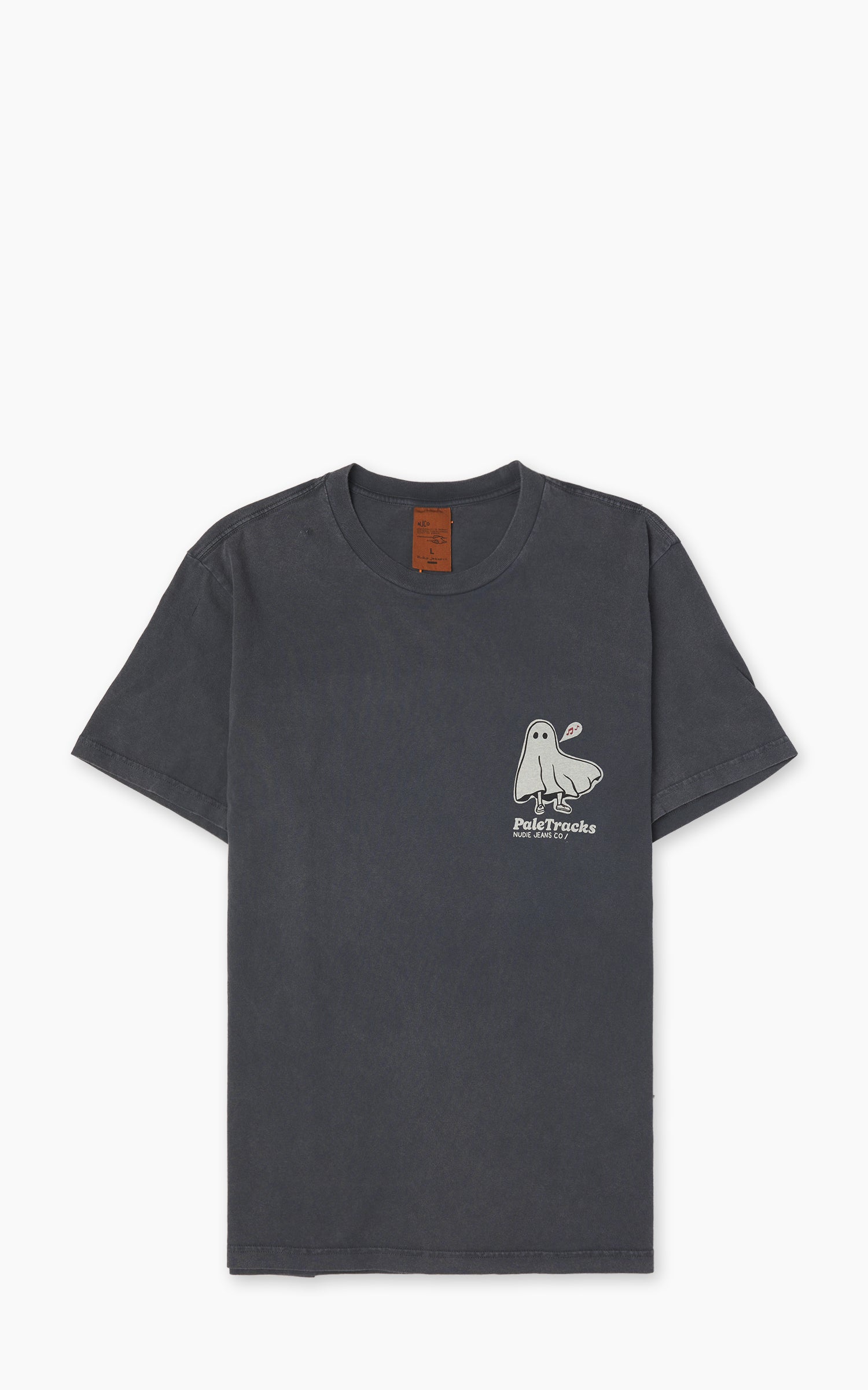 Nudie Jeans Roy Pale Tracks T-Shirt Antracite