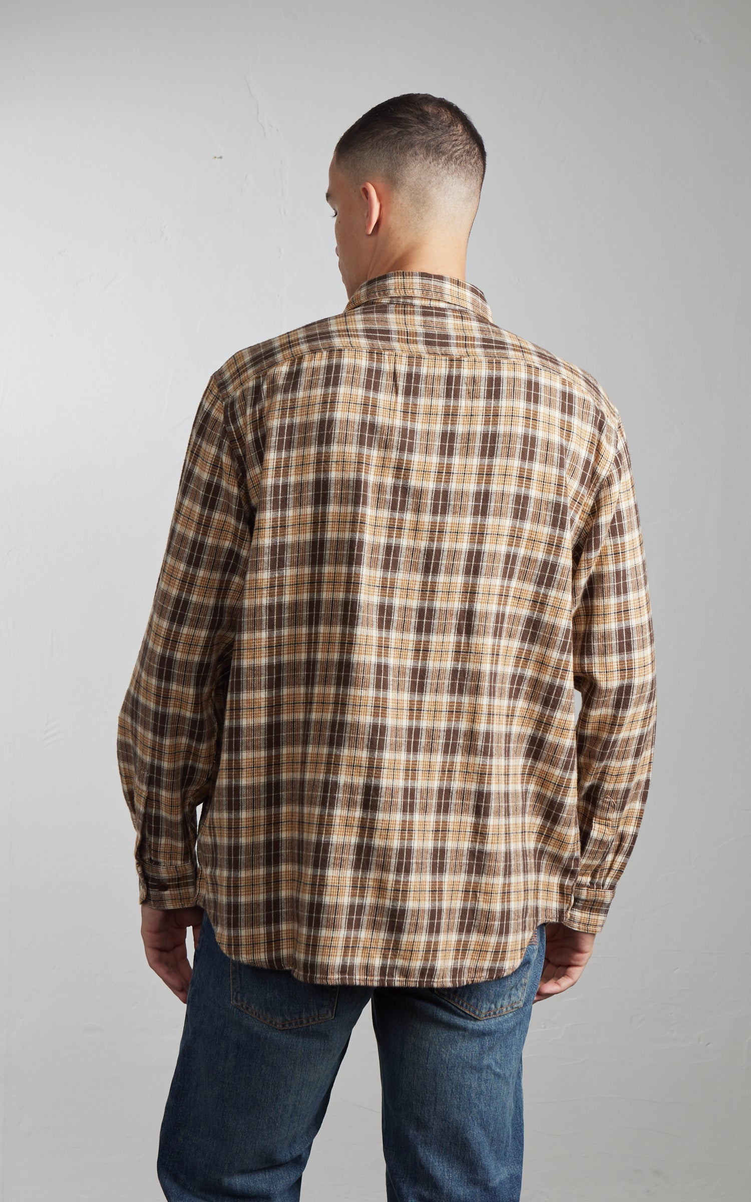 Nudie Jeans Julian Worker Shirt Check Brown