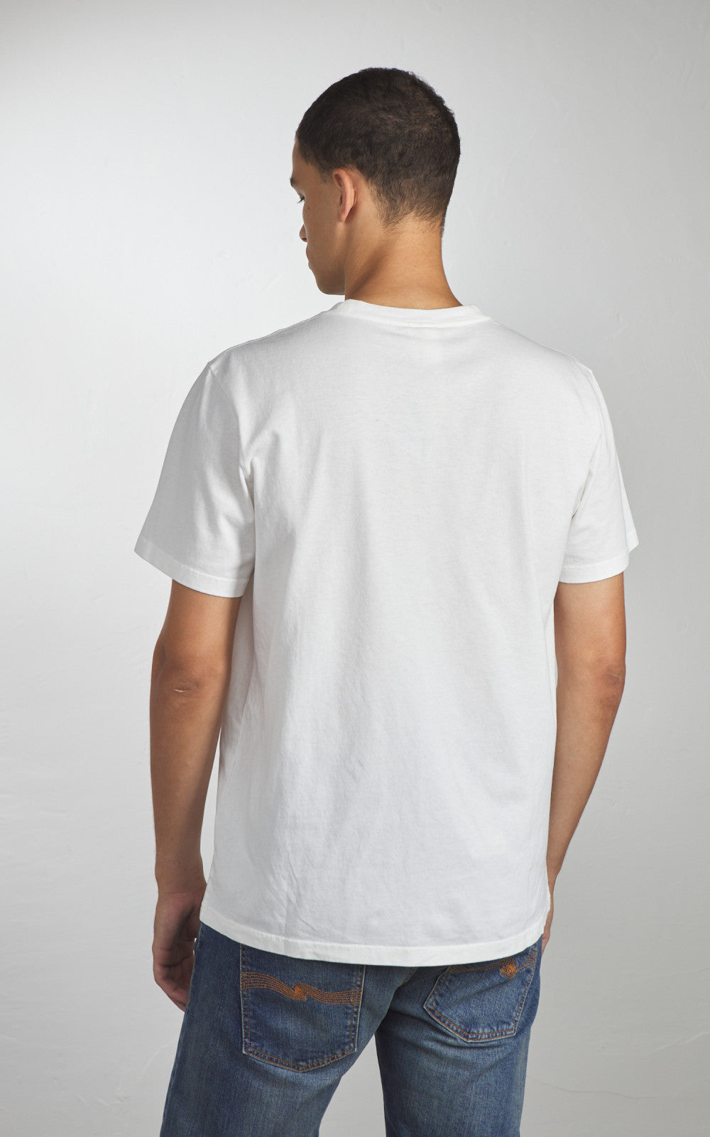 Nudie Jeans Roy Life Tracks T-Shirt Chalk White