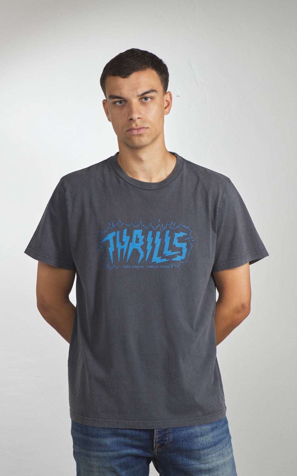Nudie Jeans Roy Thriller Tracks T-Shirt Antracite