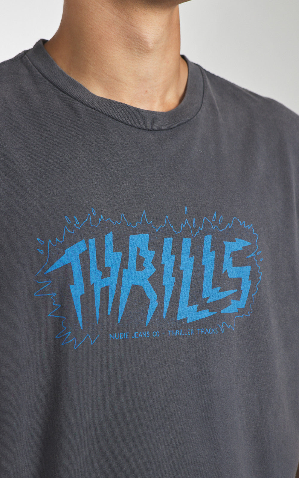 Nudie Jeans Roy Thriller Tracks T-Shirt Antracite