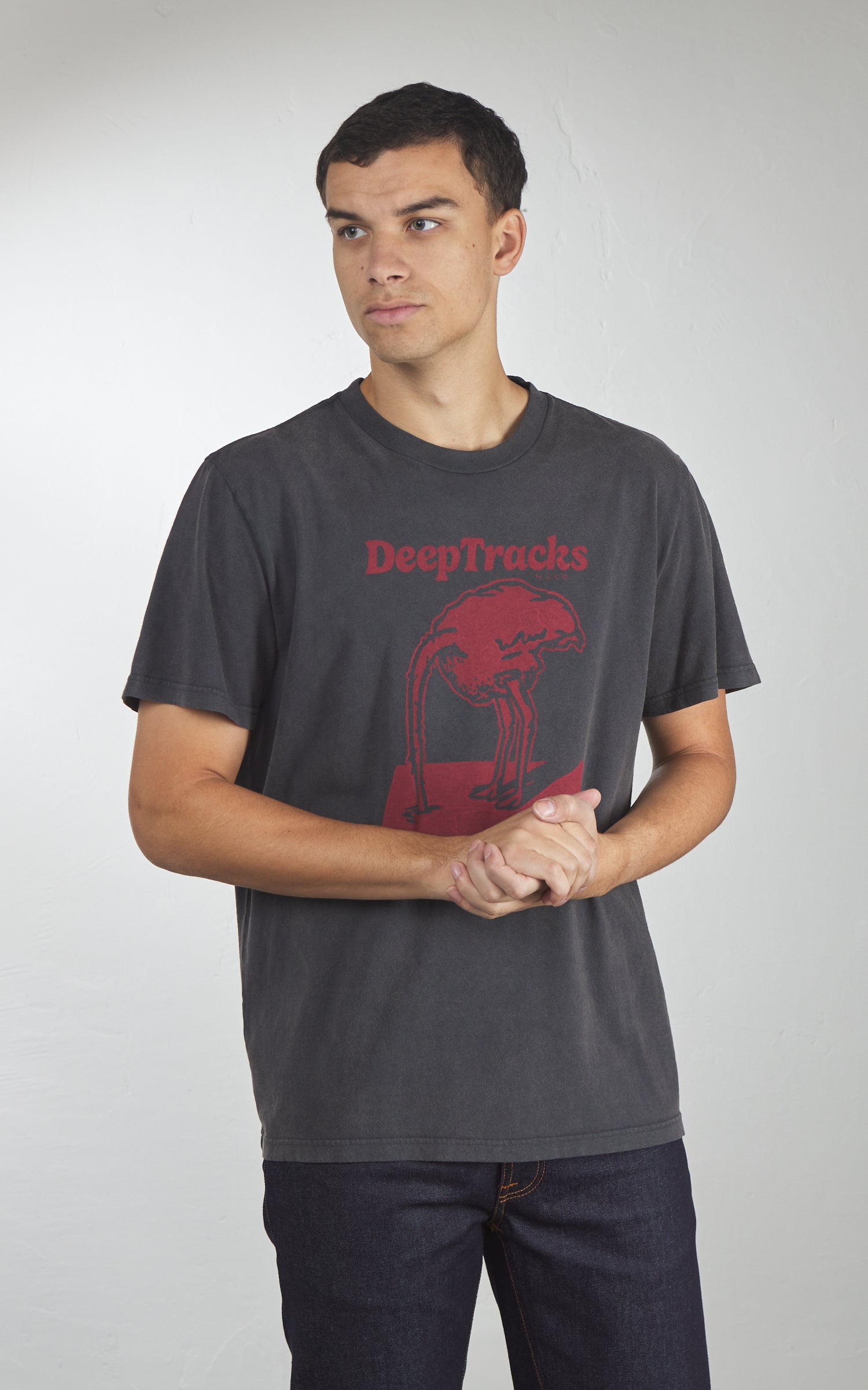 Nudie Jeans Roy Deep Tracks T-Shirt Antracite