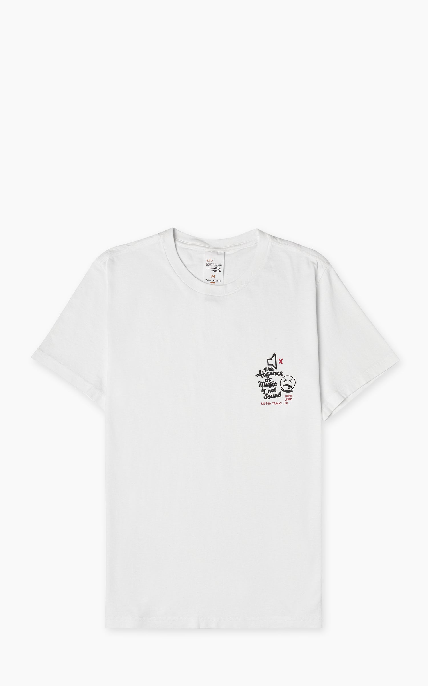 Nudie Jeans Roy Muted Tracks T-Shirt Chalk White