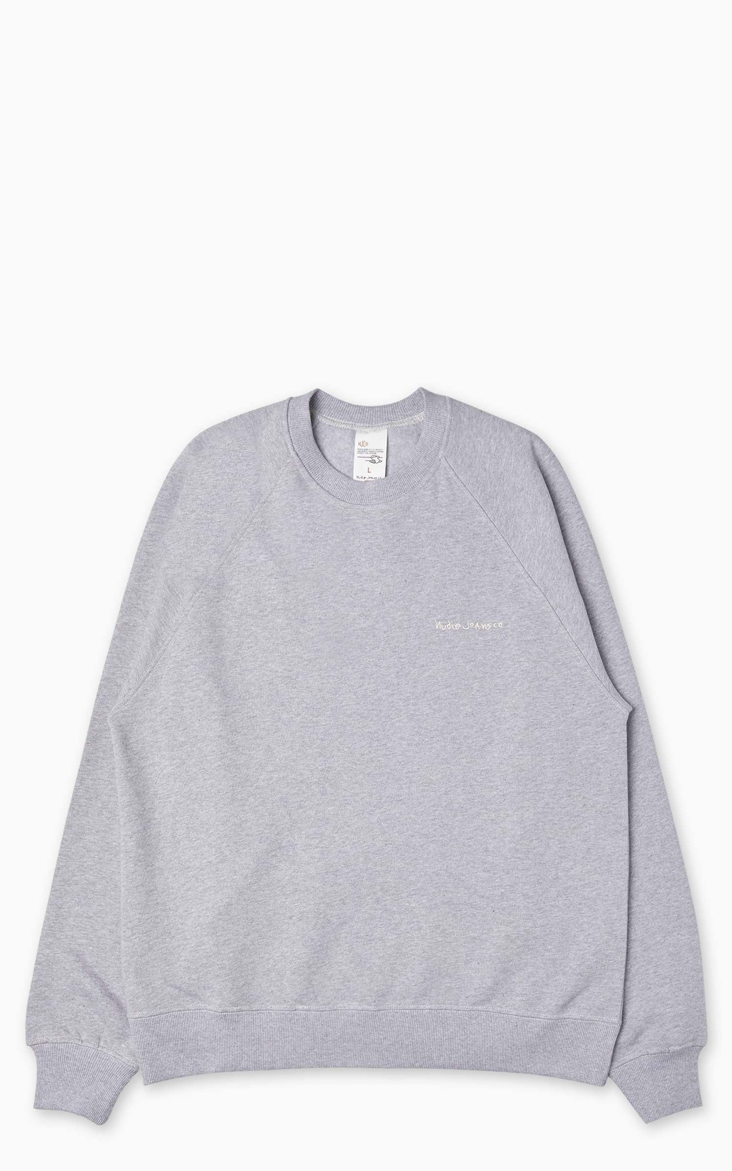 Nudie Jeans Palle Logo Sweatshirt Greymelange