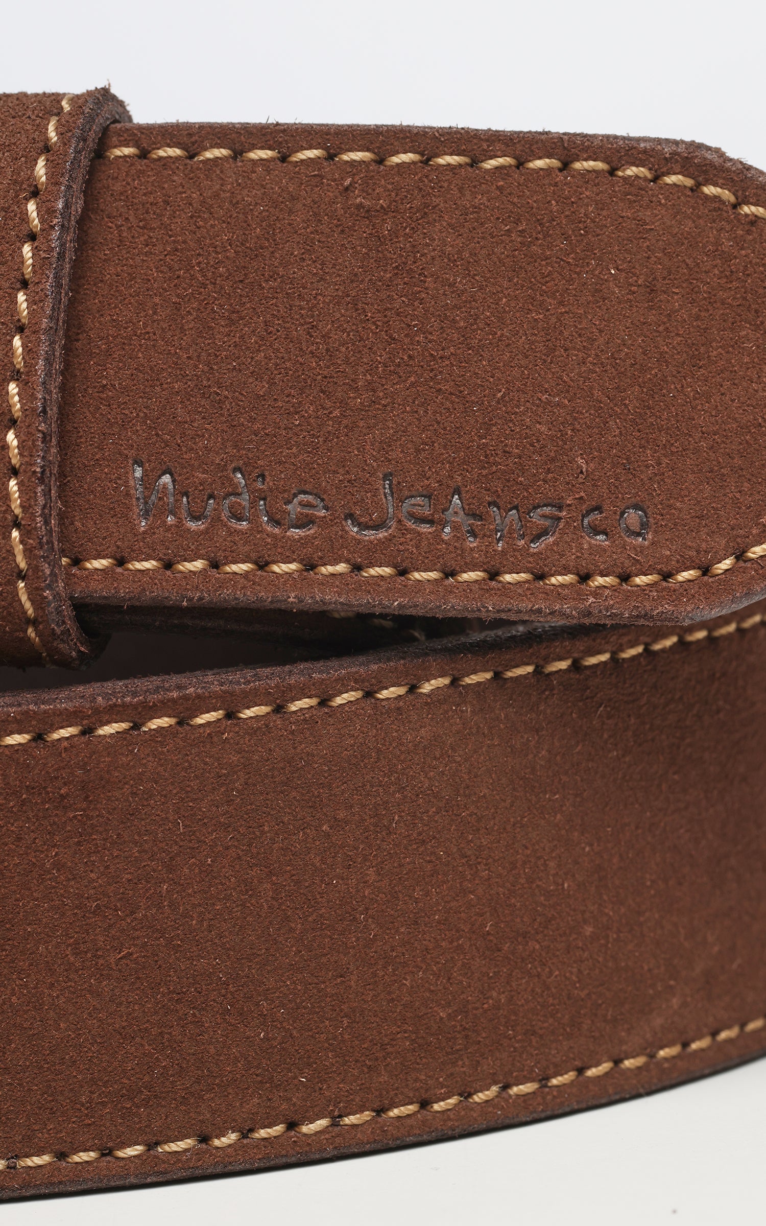 Nudie Jeans Pedersson Suede Belt Dark Brown