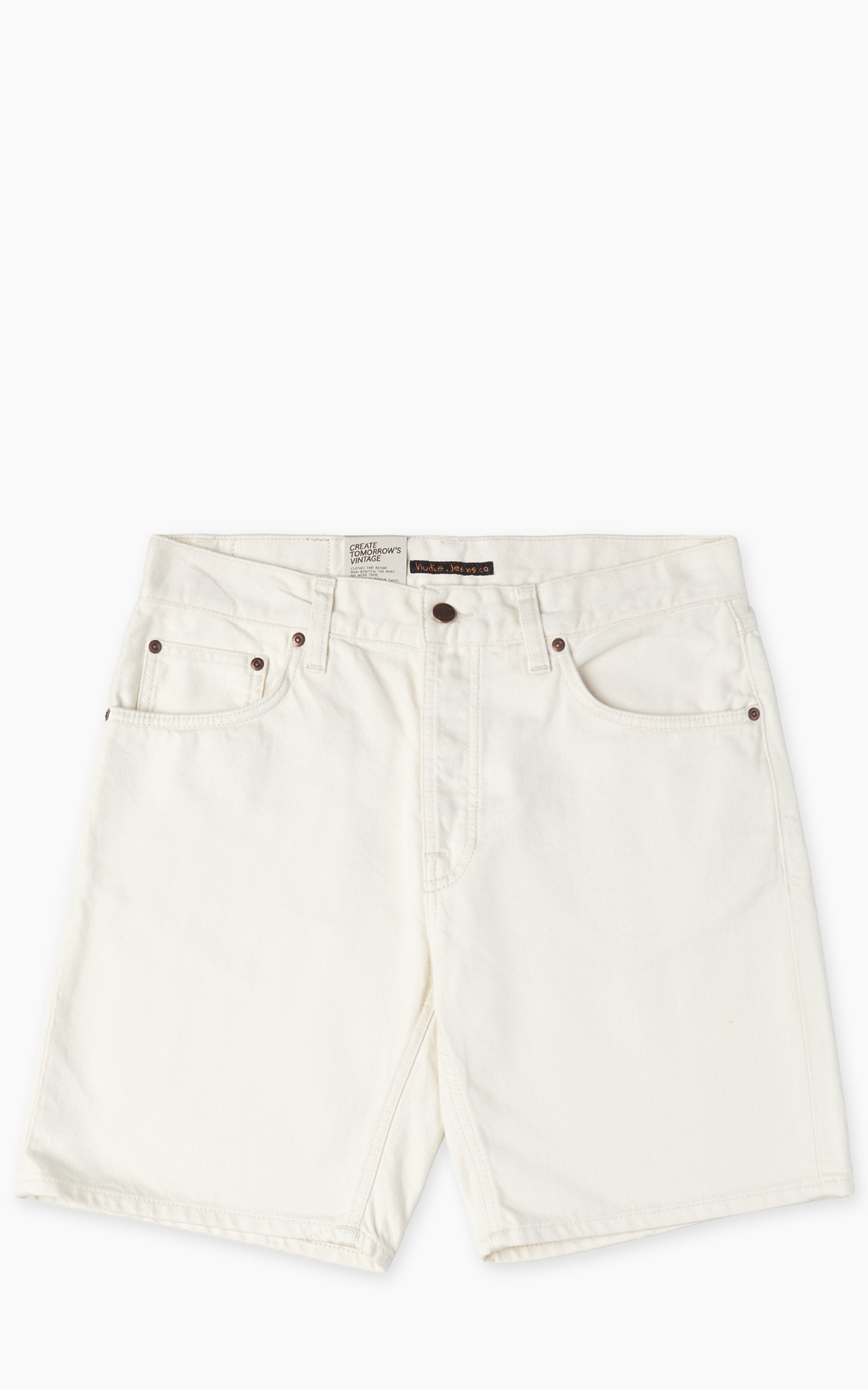Nudie Jeans Seth Denim Shorts Everivory