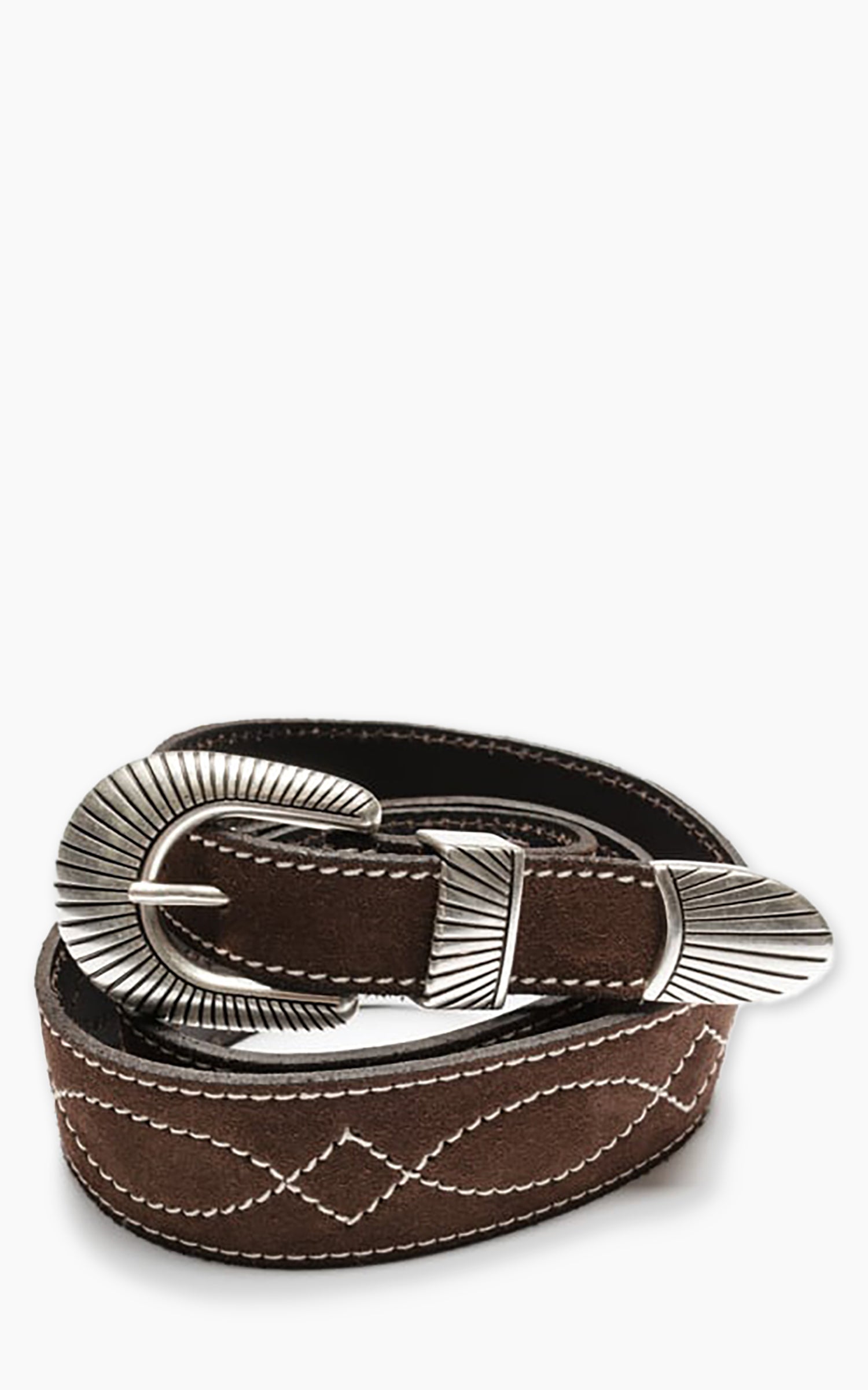 Nudie Jeans Western Ranch Suede Belt Toffee Brown