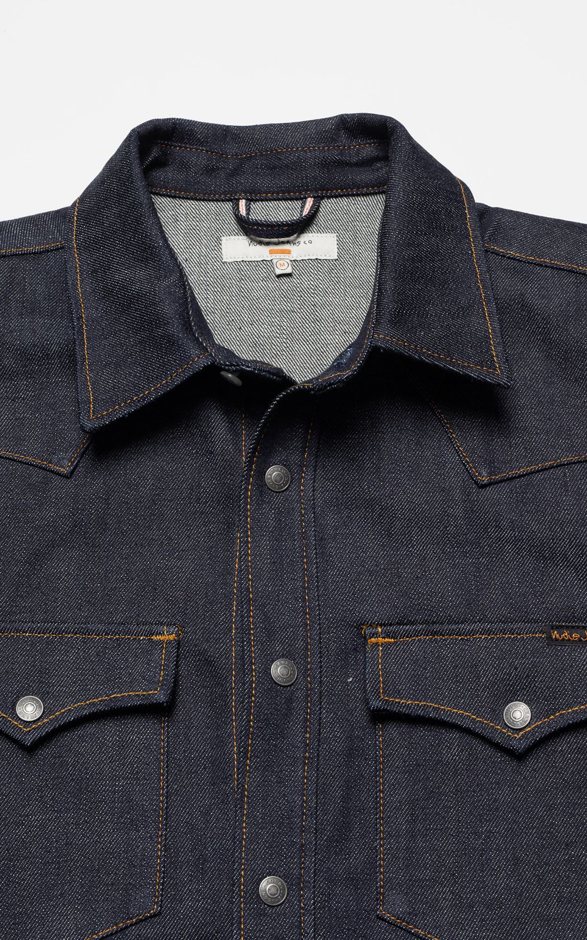 Nudie Jeans George Ace Selvage Denim Shirt Dry Blue