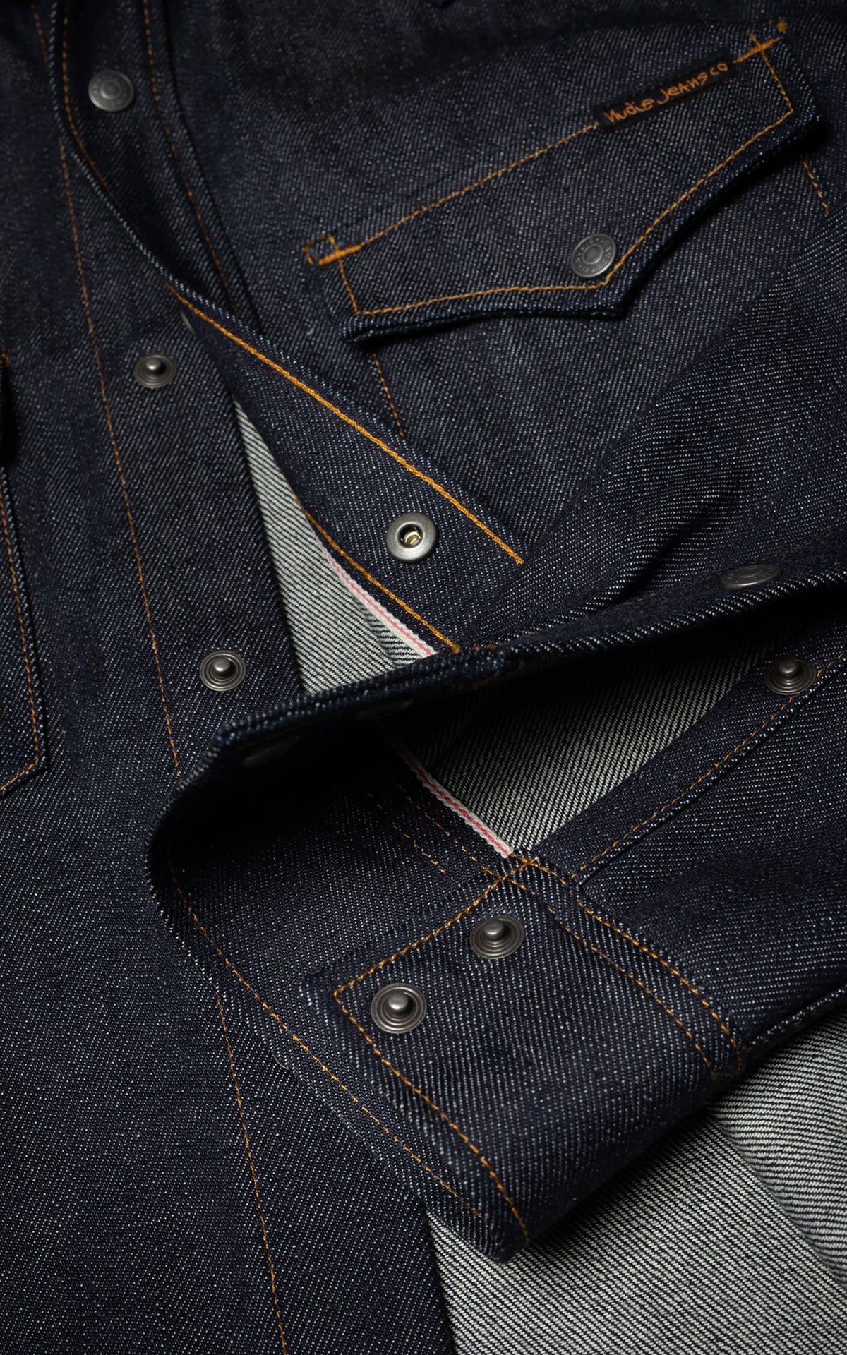 Nudie Jeans George Ace Selvage Denim Shirt Dry Blue