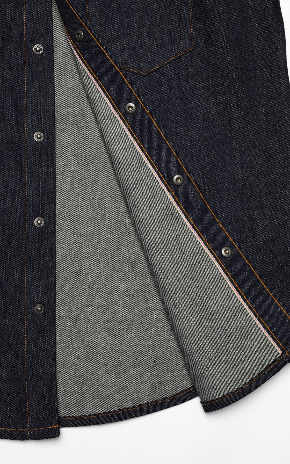 Nudie Jeans George Ace Selvage Denim Shirt Dry Blue