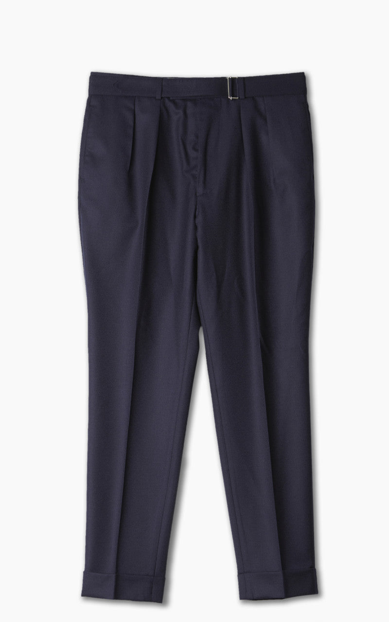Officine Generale Pierre Pants Italian Worsted Wool Navy