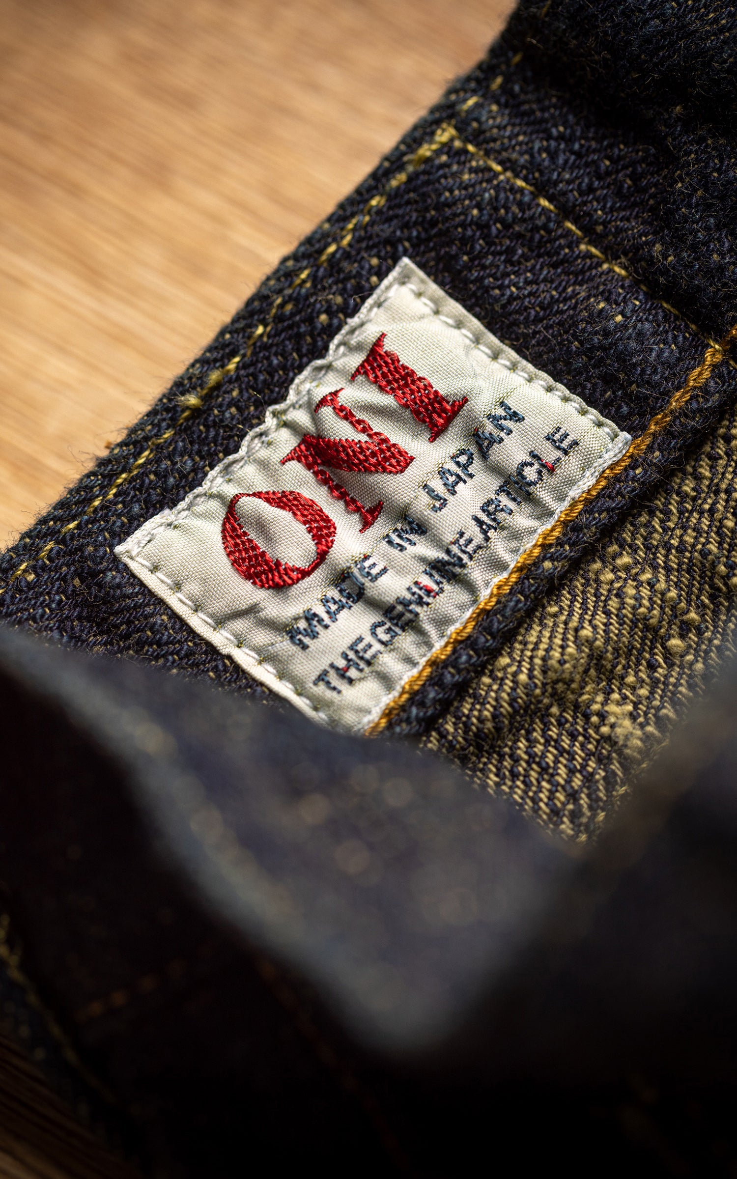ONI Denim 277-BUMPY Just Right Straight Earth Yellow (Oudo) 17oz